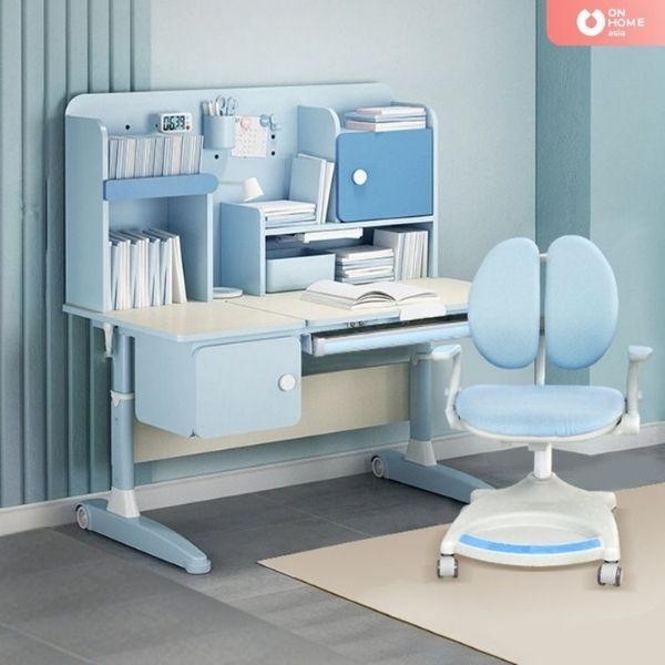Bộ bàn học thông minh Smart V màu xanh (7)