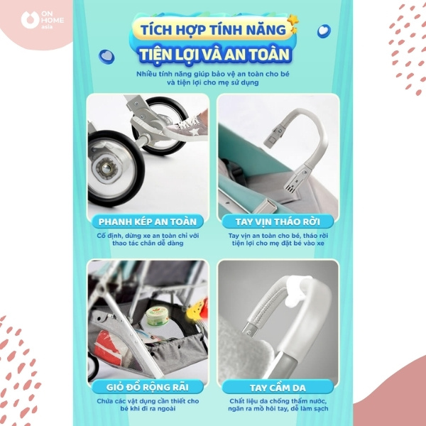 xe đẩy cho bé gấp gọn a320
