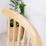 Ghế làm việc màu nâu gỗ tự nhiên pinstool
