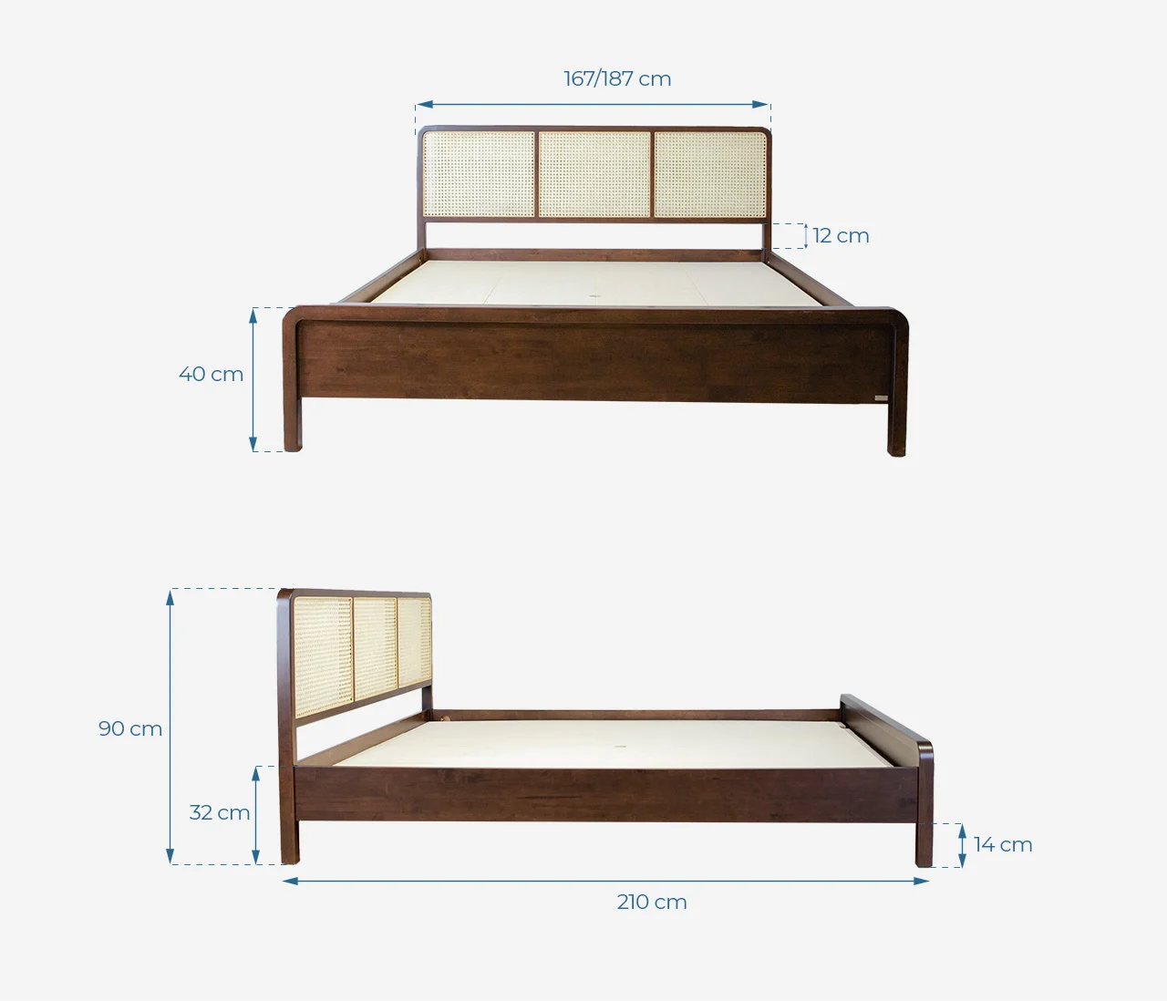 Thông số kỹ thuật của giường ngủ gỗ FIJI